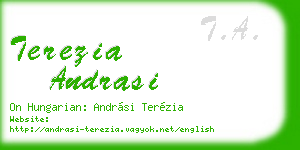terezia andrasi business card