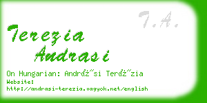 terezia andrasi business card